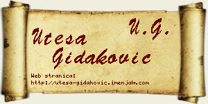 Uteša Gidaković vizit kartica